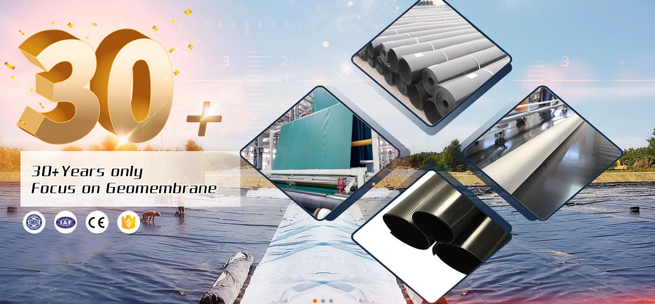 1.5mm 2.0mm   HDPE  Smooth Textured  Geomembrane For Pond Liner Landfill Mining