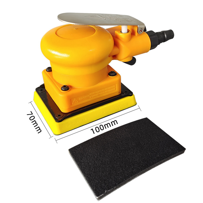 Yellow Square grinder Air 75*100mm Hight Efficiency Pneumatic Orbital Sander Tool For polishing machine car