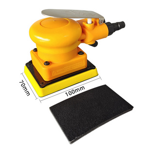 Yellow Square grinder Air 75*100mm Hight Efficiency Pneumatic Orbital Sander Tool For polishing machine car