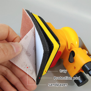 Pneumatic Orbital Sander Yellow Square grinder Air 75*100mm Hight Efficiency  Tool For polishing machine car