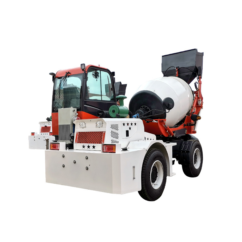 2023 NEW Trailer truck self load concrete mixer small drum cemente concrete mixer selfloading concrete mixer