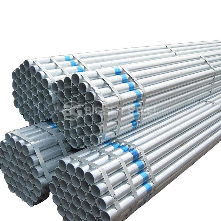 Wholesale hot dip gi seamless galvanized round steel pipe ASTM  A36 A283  A285 A106 Sch 40 ERW Gl  lron Tube