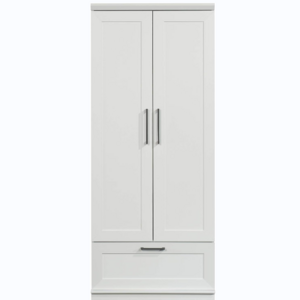 Furniture wardrobe Wardrobe, 2-door locker with adjustable shelves/hanging rods, bedroom modern minimalist wardrobe, white