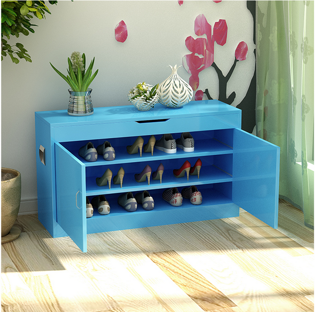 Shoe bench with 3 layers of shoe rack, multi-functional shoe bench, living room entrance shoe rack