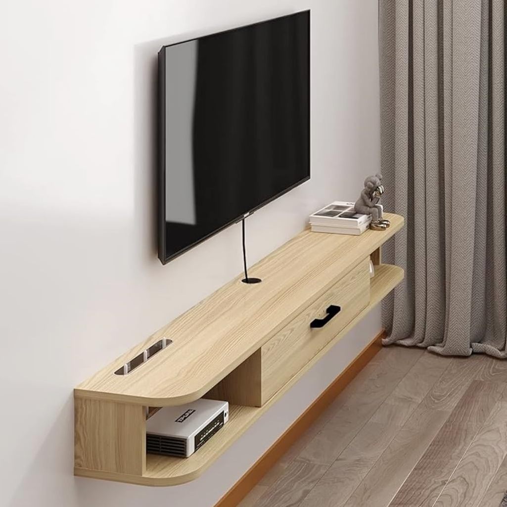 Wall mounted TV cabinet, media console, floating TV stand with door, Storage TV cabinet Wall mounted TV locker,