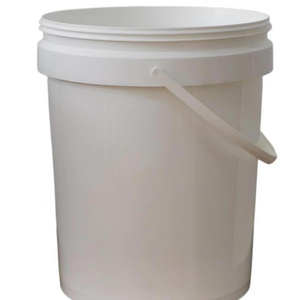 Manufacturers Wholesale 20 liters Round Plastic Pail 20 liters Paint Food Plastic Bucket White color