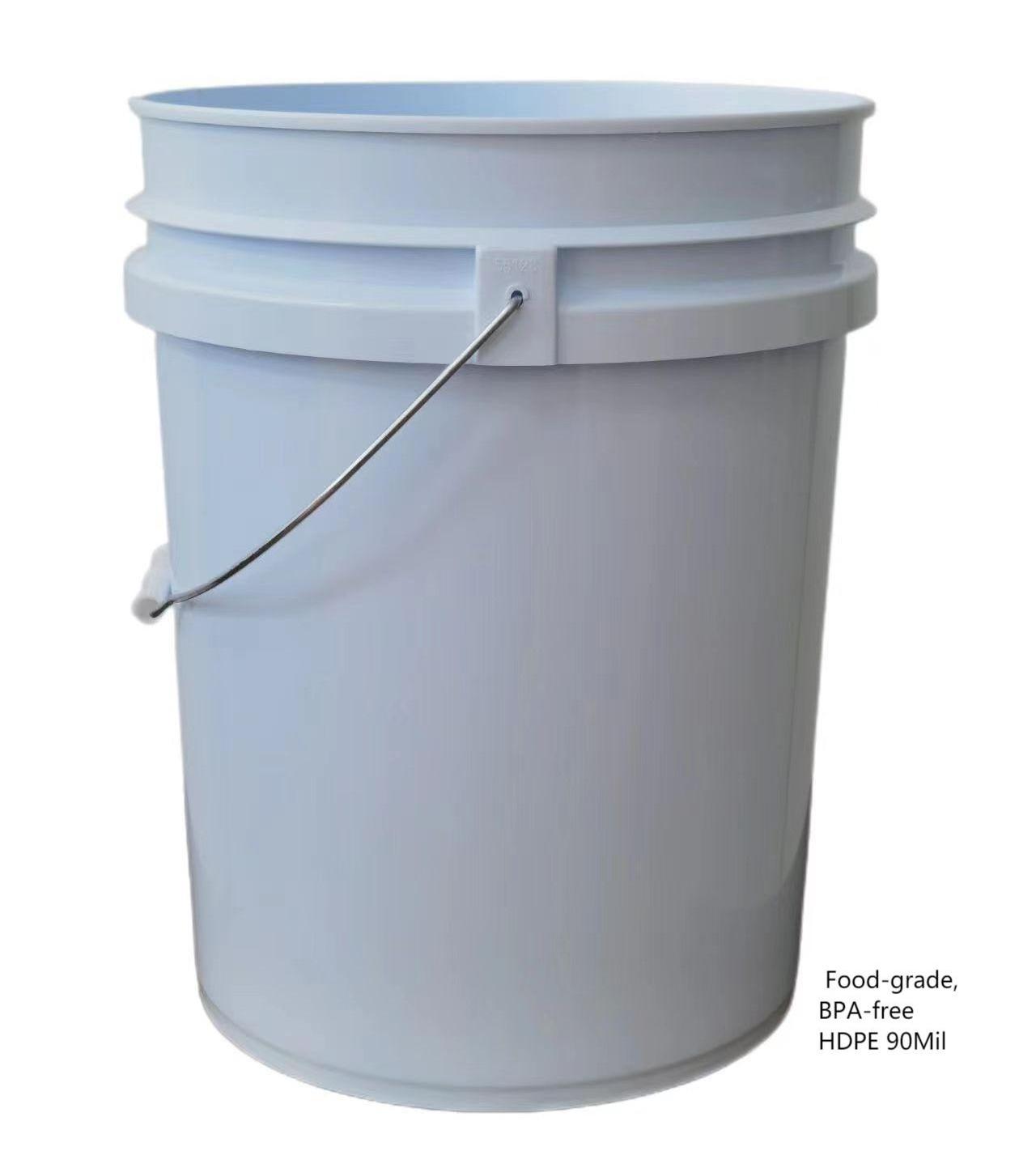 20 Liter 5 Gallon Plastic Bucket With Lid Nozzle For Paint Lubricating Oil Gasoline