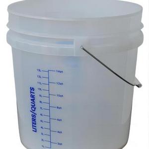 Empty 6 Gal Food Grade HDPE Gallon Marking Liter Bucket Wine Barrel W/Lid and Easy- carry handle from PackX