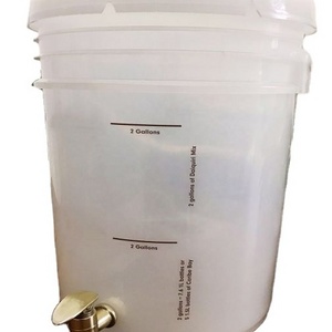 Clear 5 Gallon Bucket Food Grade HDPE Wine Barrel W/Lid and Easy- carry handle  Brand Logo Printed from SDPAC