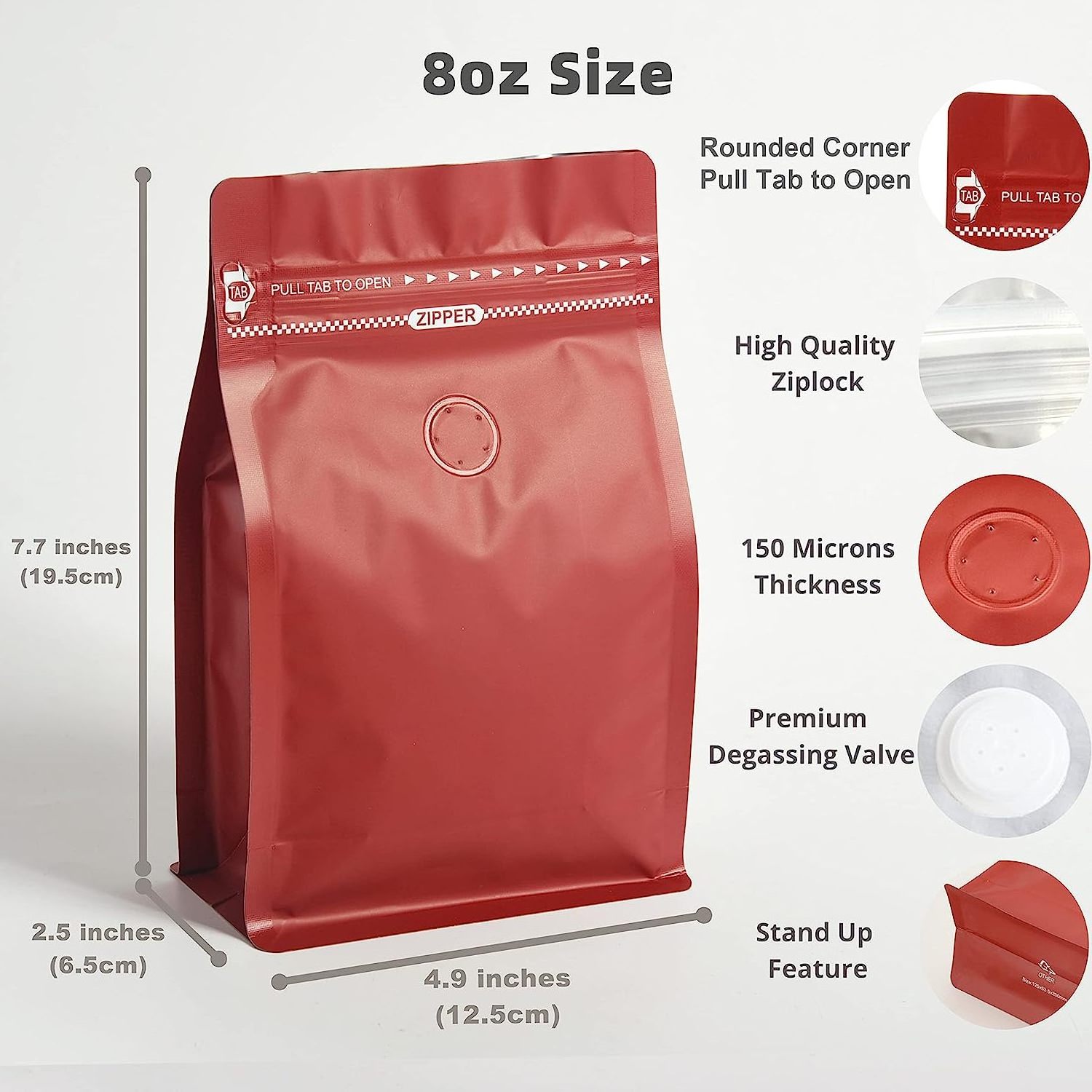 Digital Printing Biodegradable Coffee Pouch recyclable 1kg One-way Valve flat bottom coffee bag With Valve And Zipper