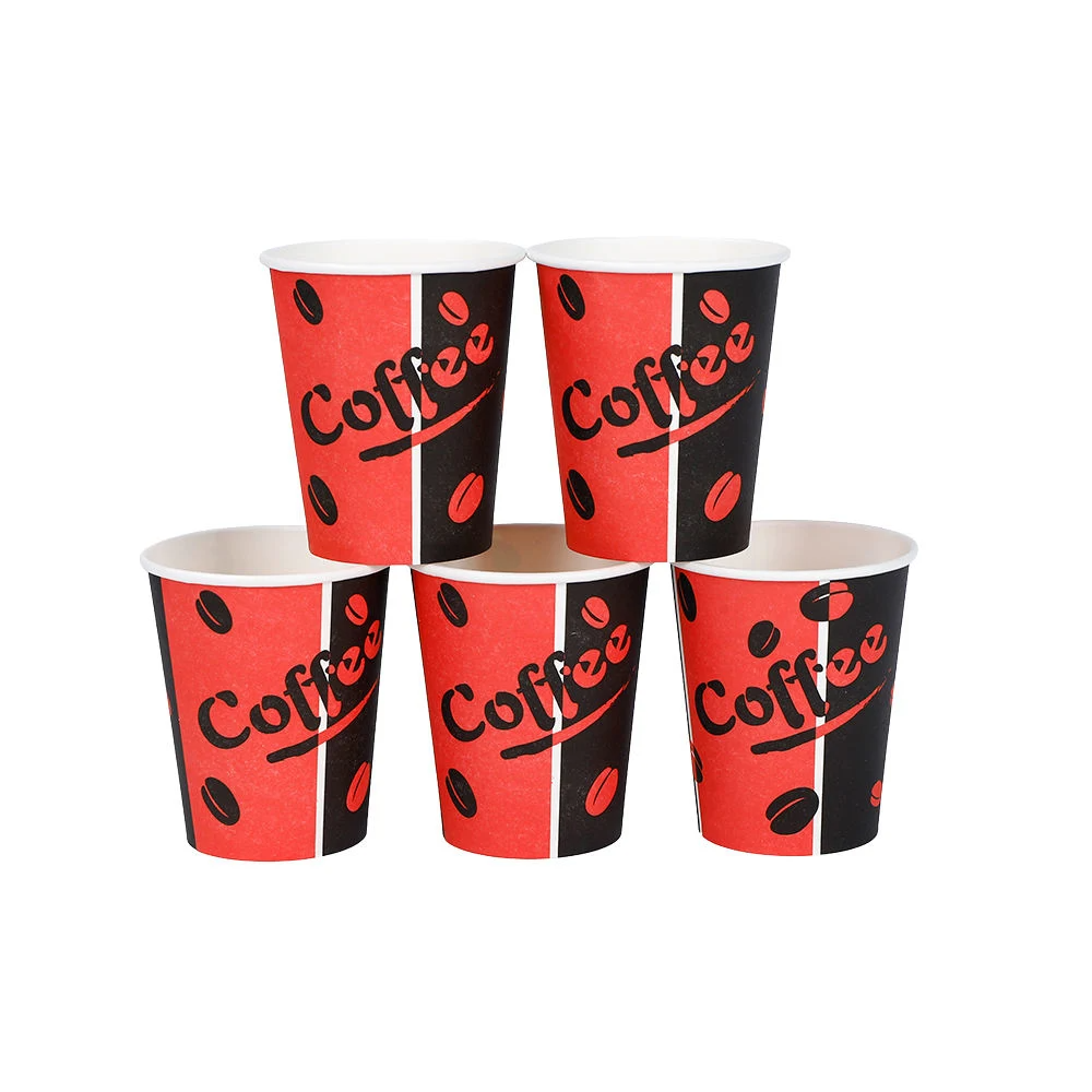 Hot Selling Custom Printed Disposable 100% Biodegradable Non-Fluorescent Agent 8 Oz Single Wall Coffee Paper Cups