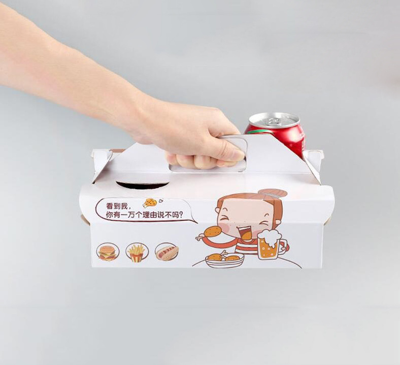 Fried Chicken Packing Chicken Chop  Roast Box Food Disposable Takeaway Packaging Hand-held Box