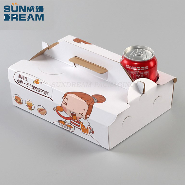 Fried Chicken Packing Chicken Chop  Roast Box Food Disposable Takeaway Packaging Hand-held Box