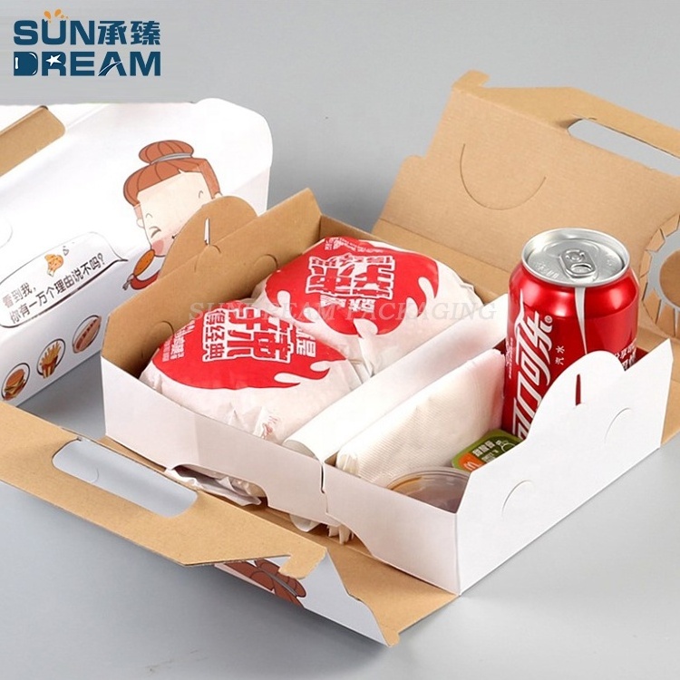 Fried Chicken Packing Chicken Chop  Roast Box Food Disposable Takeaway Packaging Hand-held Box