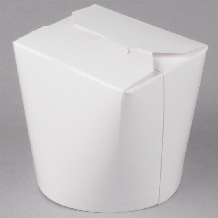 16oz White Paper Noodle Box Salad Pasta Wok disposable  shawarma doner boxes 710 ml doner box with logo