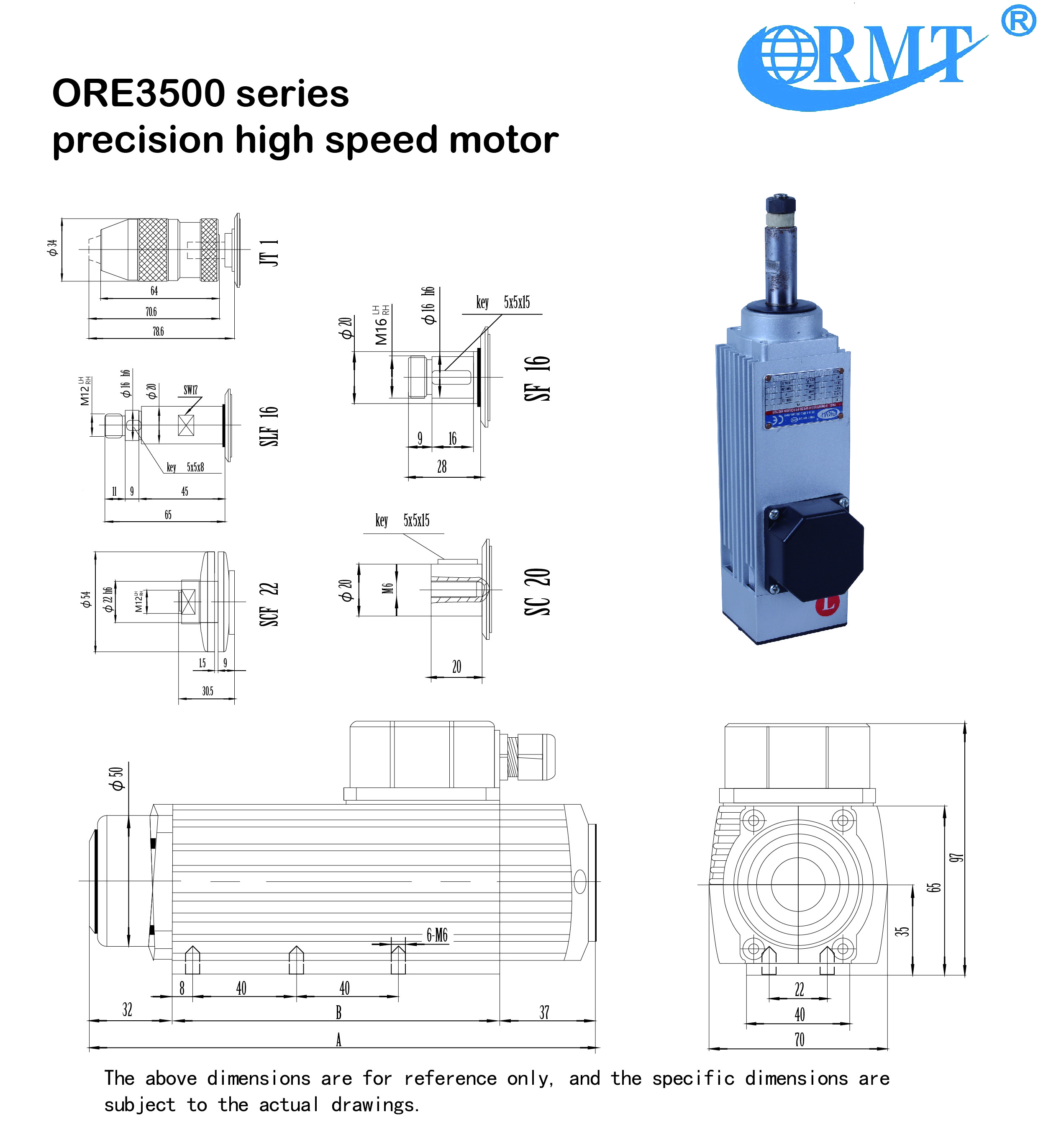 ORI3500  hsk spindle motor  atc spindle atc  spindle motor factory