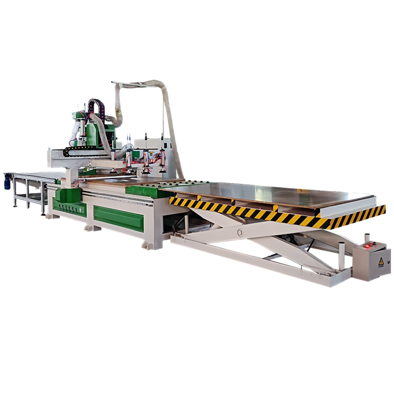 ld1325 atc cnc router cnc nesting wood cutting machine with loading and unloading system for wooden furniture