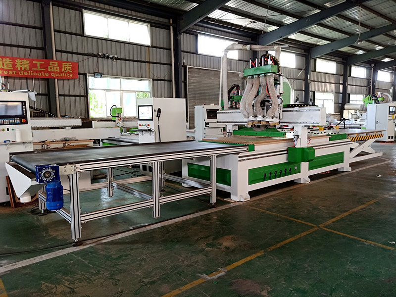 ld1325 atc cnc router cnc nesting wood cutting machine with loading and unloading system for wooden furniture