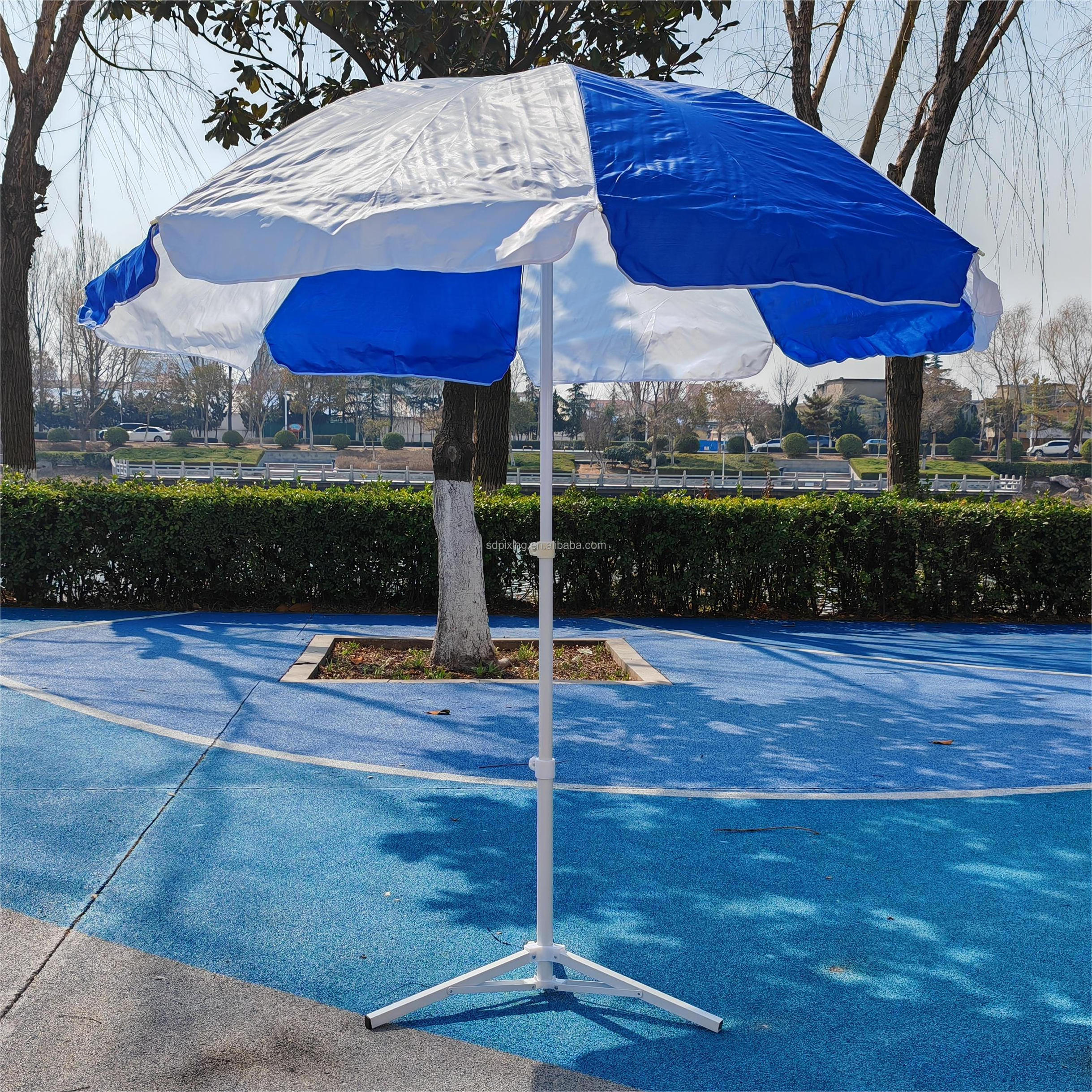 Wholesale Outdoor Promotional 1.5M 2M 3M Sun Umbrella With Base Portable Folding Custom Logo Printing Beach Umbrella