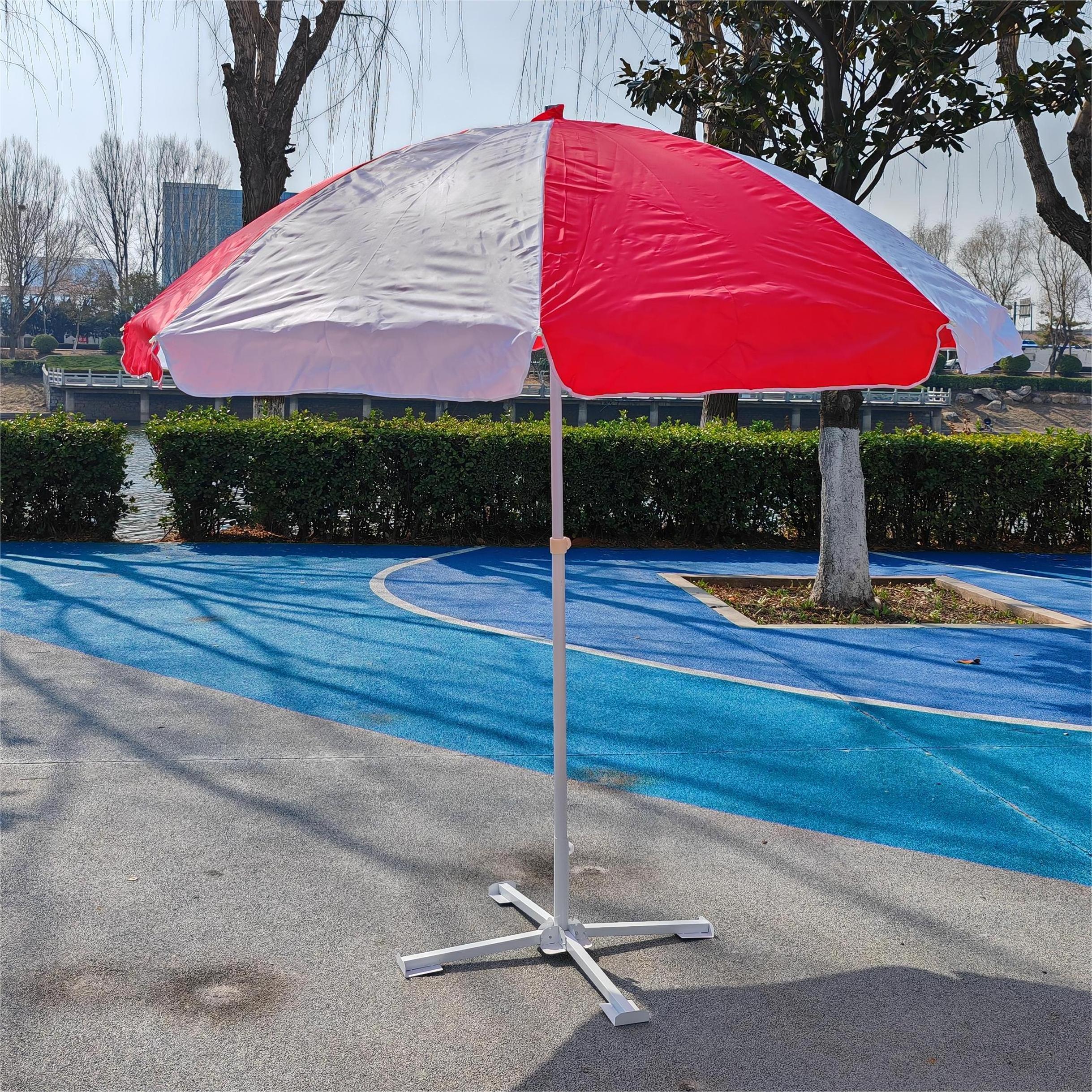 Wholesale Outdoor Promotional 1.5M 2M 3M Sun Umbrella With Base Portable Folding Custom Logo Printing Beach Umbrella