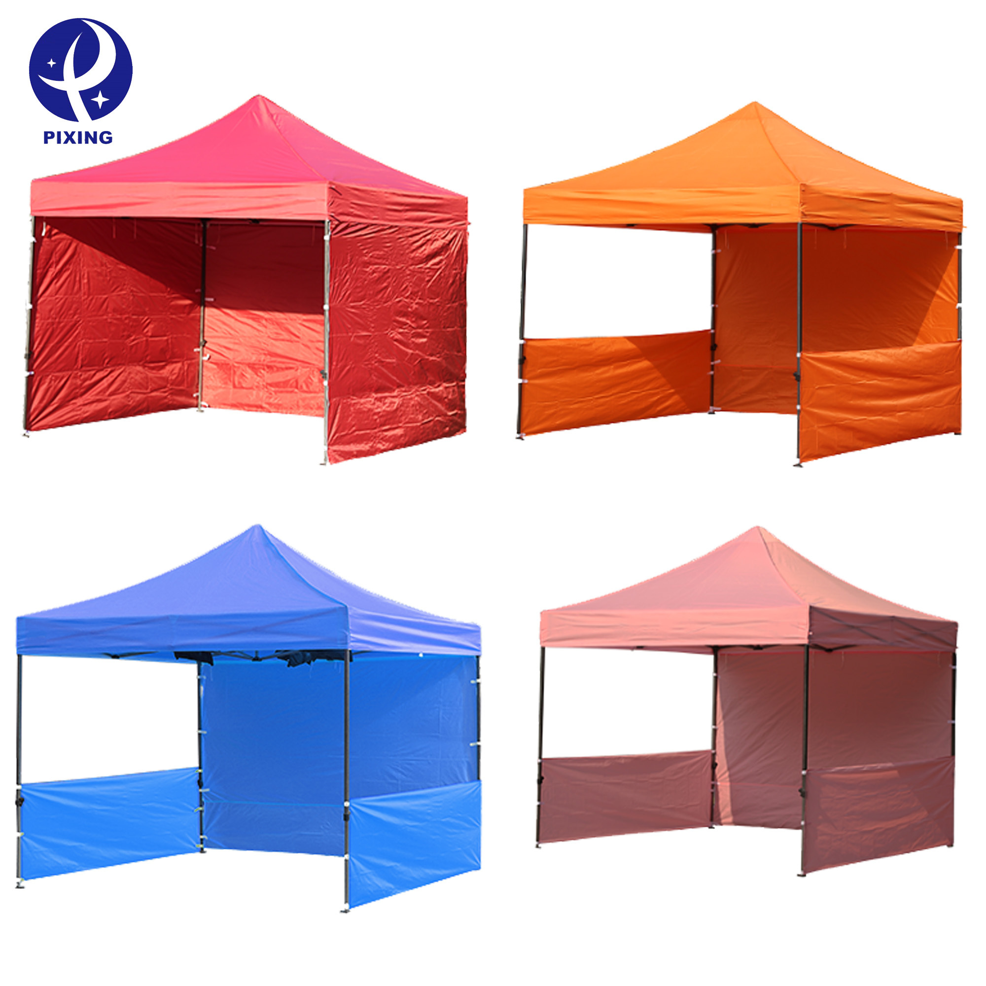 PIXING Outdoor Shelter Awning Advertising Gazebo 10x10 Ez Pop up Canopy Marquee Tent Trade Show Event Custom Exhibition Folding