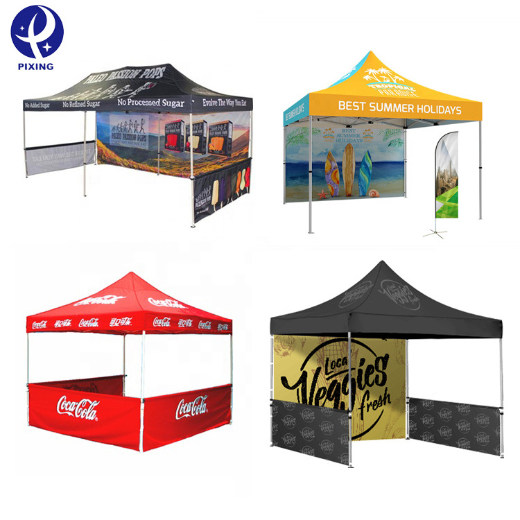 PIXING Outdoor Shelter Awning Advertising Gazebo 10x10 Ez Pop up Canopy Marquee Tent Trade Show Event Custom Exhibition Folding