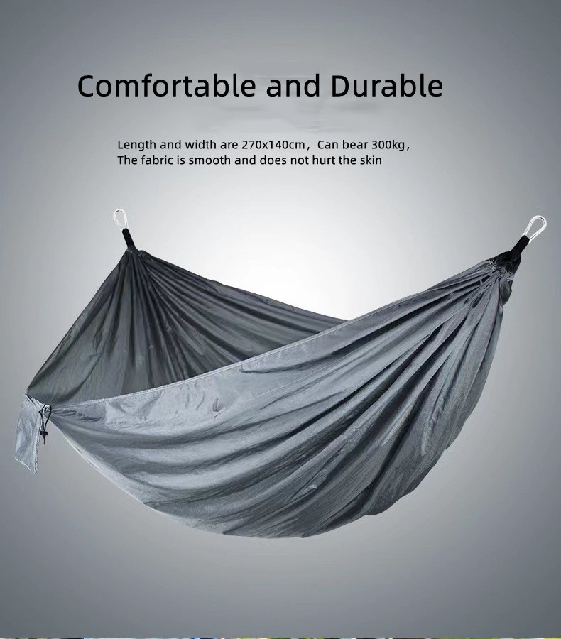 Double Hammock Camping  Outdoor Camping Nylon 210T Hammock with Tree Straps for double person