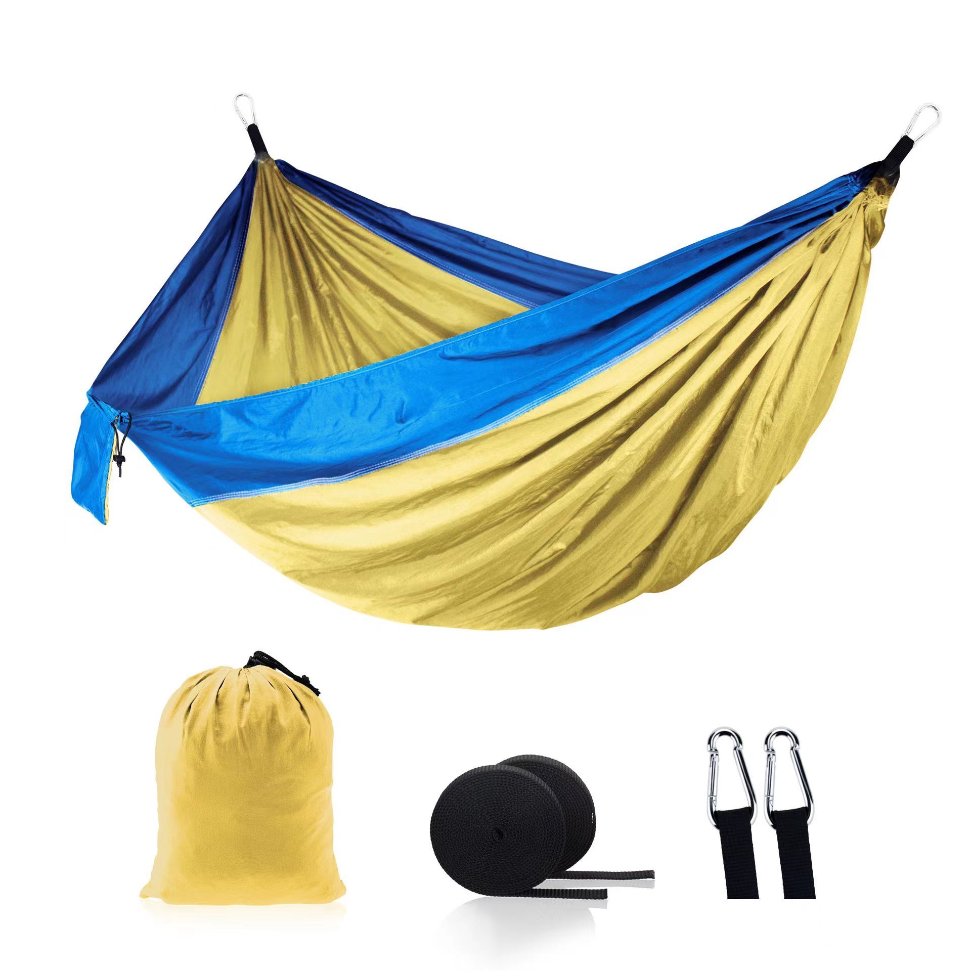 Double Hammock Camping  Outdoor Camping Nylon 210T Hammock with Tree Straps for double person