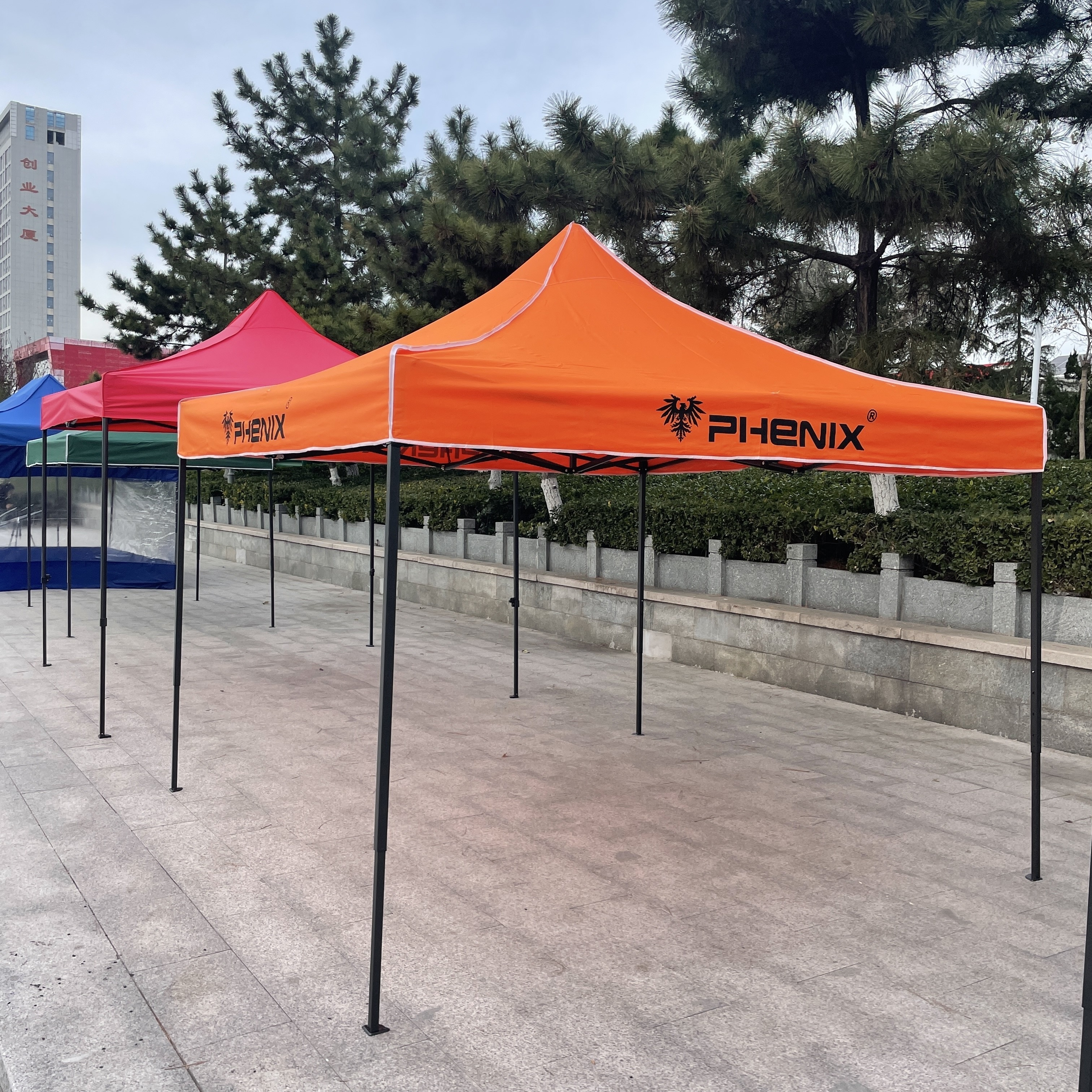 heavy duty steel black  frame and 300D 420D 600D 800D fabric canopy gazebo  3x3 outdoor folding tenda gazebo 3x3