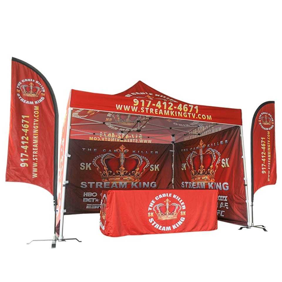 10x10 Trade Show Tent Canopy Foldable Gazebo Event Custom Logo Tent With Sidewalls 600D