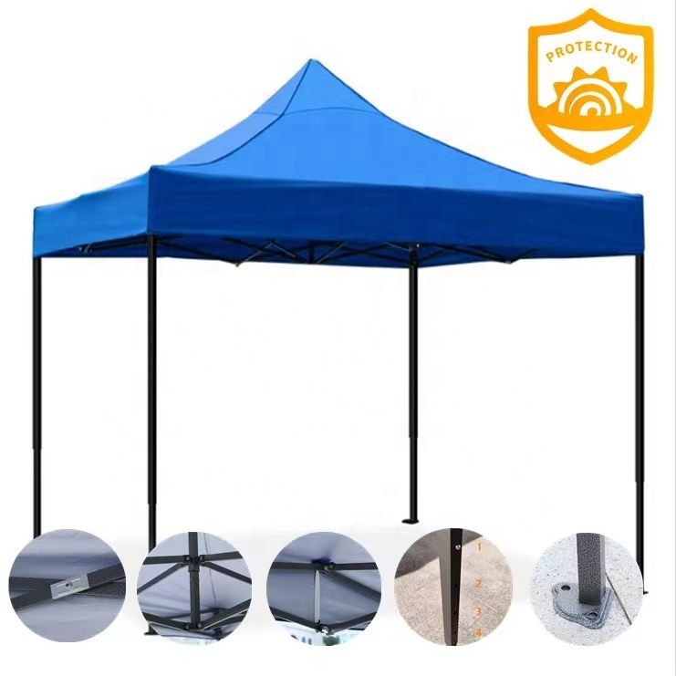 Carpas De Toldo Azul 3x3 Plegable Exterior Impermeable Reforzado