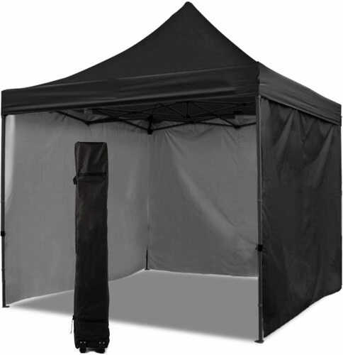 10 X 10 Ft Outdoor Pop-Up Canopy Gazebo With Side Wall