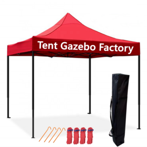 Steel Folding Canopy Tent, Pop Up Gazebo Tent, Trade Show Easy Up Display