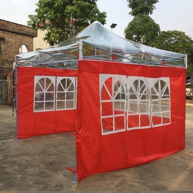 Square 3X3M Outdoor Mini Greenhouse Tent 10x10 Folding Garden Tent With Transparent PVC Roof