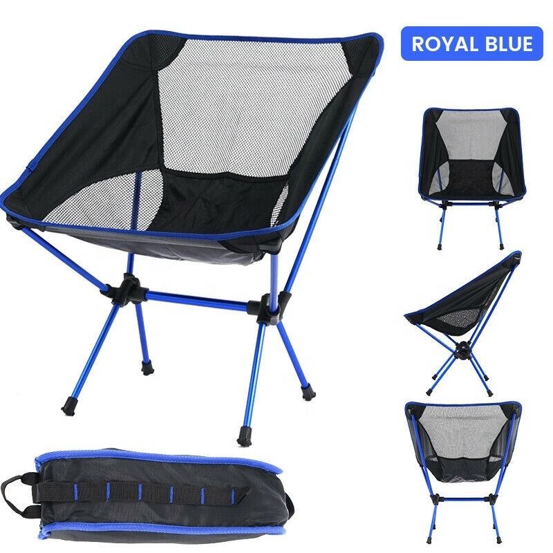 Customized Simple 7075 Aluminum  Frame Collapsible Folding Heavy Duty Rocking Moon Camping Chair