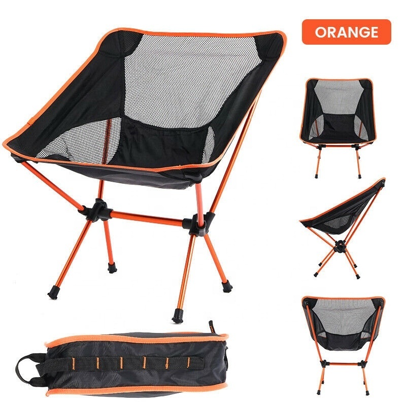 Customized Simple 7075 Aluminum  Frame Collapsible Folding Heavy Duty Rocking Moon Camping Chair