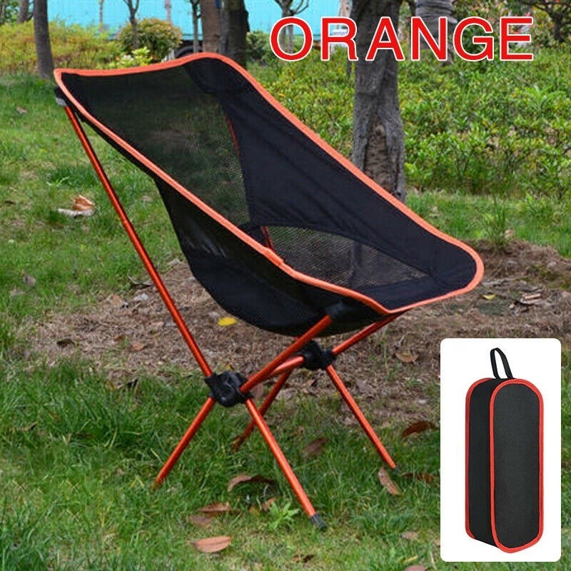 Customized Outdoor Portable Ground Chair Aluminum Folding Adjustable Moon Camping Chair For Hiking