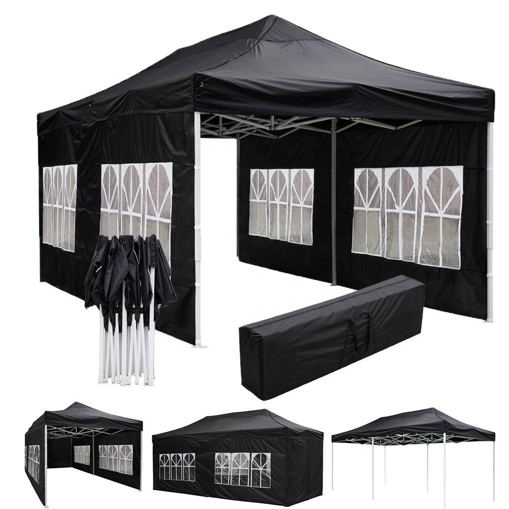 10x20 Large Waterproof Folding Outdoor Advertising BBQ Gazebo Pop Up Canopy With Walls and Windows