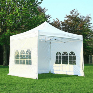 Home Outdoor Party Garden Pop Up Canopy Trade Show Tent 10x10 Canopy Tent With Church Window Sidewalls