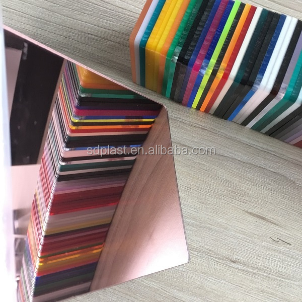 High Transparency SDDZM08 Rose Gold Acrylic Plastic Mirror Sheet