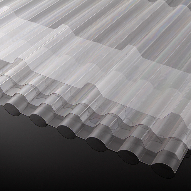 High impact strength lightweight corrugated polycarbonate sheet transparent corrugated roofing sheet