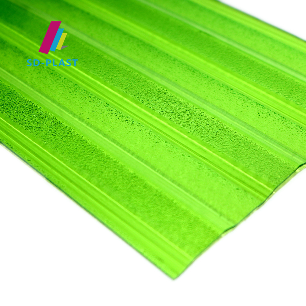 High impact strength lightweight corrugated polycarbonate sheet transparent corrugated roofing sheet