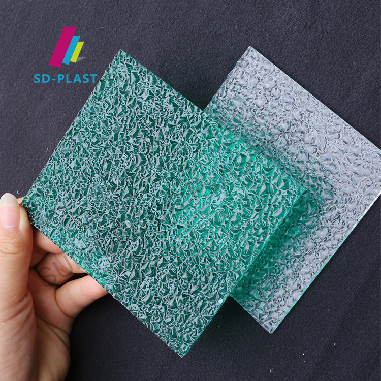 1mm 2mm 3mm 4mm clear and colorful polycarbonate embossed solid plastic sheet pc diamond roof panel