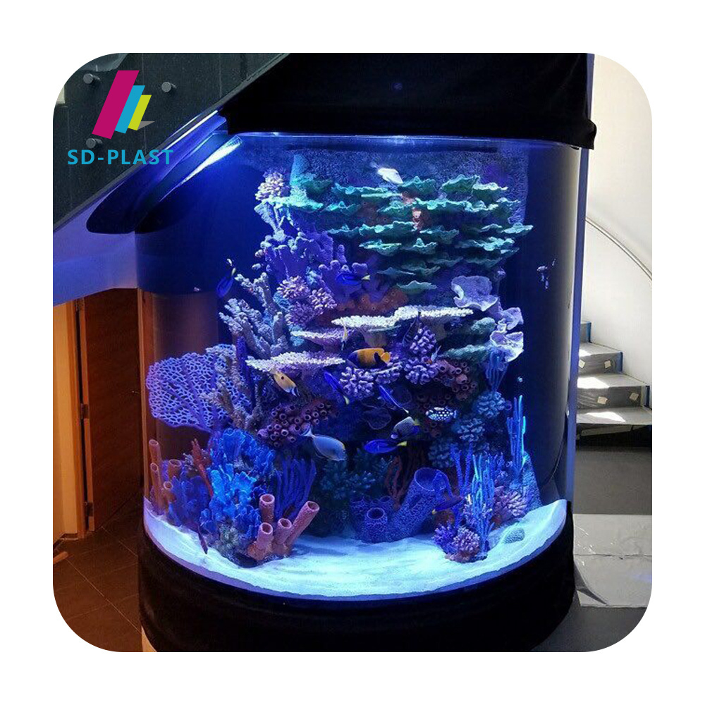 Fish aquarium tank 1000 gallons acrylic round fish tank aquarium acrylic cylinder aquarium fish tank