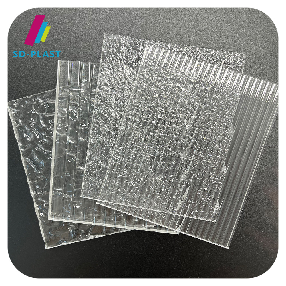 High strength custom 1mm  2mm  3mm 4mm 5mm ribbed acrylic sheet embossed acrylic sheet for bangladesh