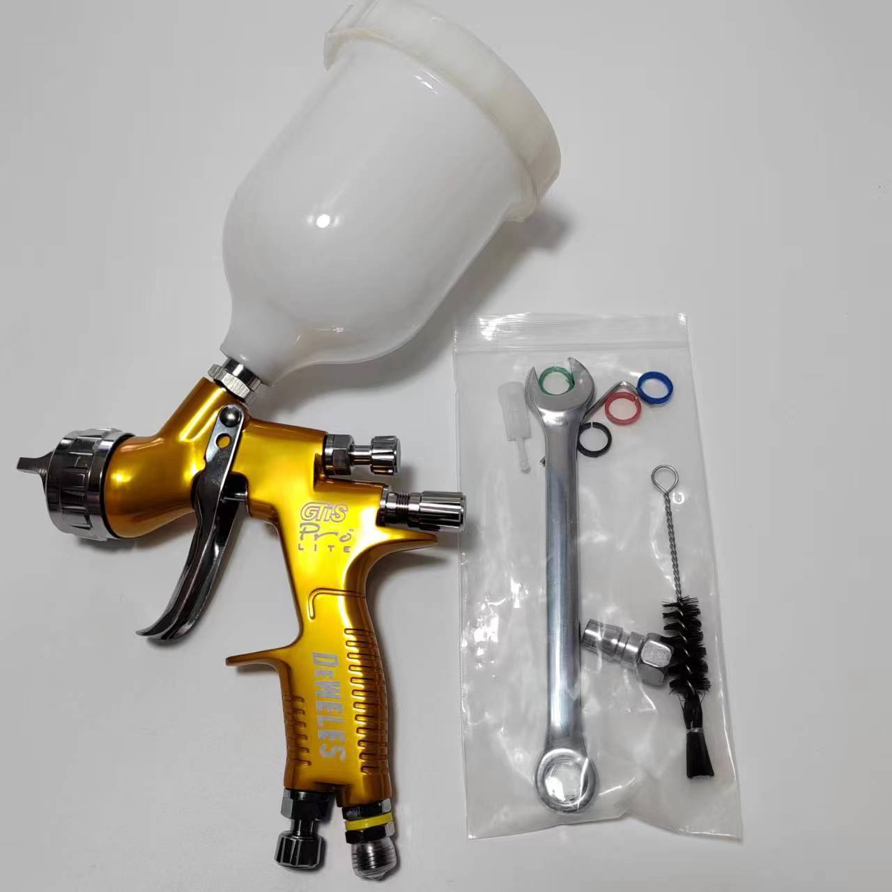 Airless Paint Sprayer Hose 600cc Cup Air Compressor Spray Gun For Car