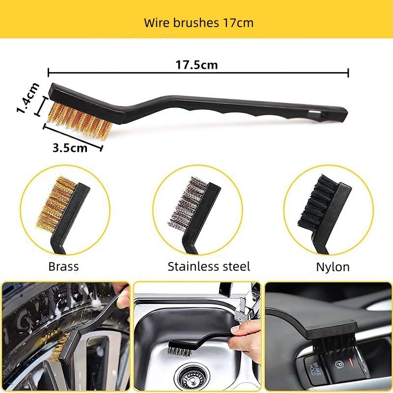 27 Pcs Car Detailing Brush Set Auto Clean Interior Exterior Equipment Car Wash Cleaning Tools Kit