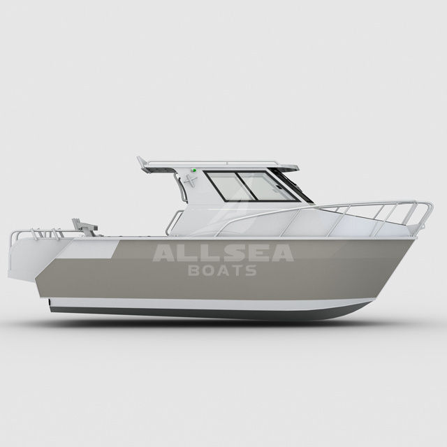 Twin hull 7.9m 26ft high speed fully welded Fishing Boat double hull cabin catamaran with CE certification