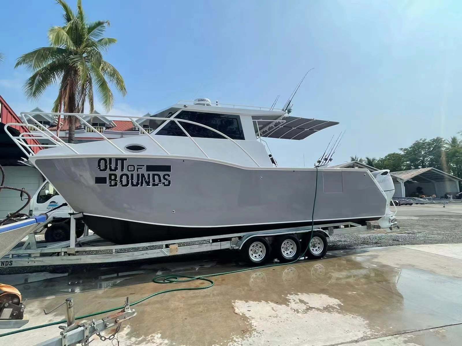 Welded Salt Water Catamaran Fishing Boat for Sale Offshore Twin Hull Alloy 8.8m 29ft Aluminum Checker Plate/eva Teak Floor