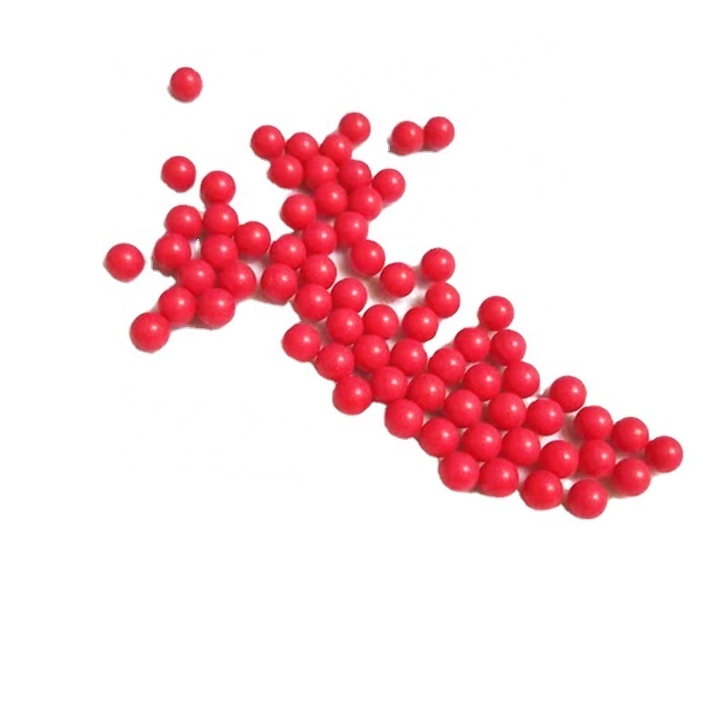 Custom 3.175mm 3.5mm 4mm 4.5mm 5mm 6mm 6.35mm 7.144mm 8.731mm 10mm 12mm 12.7mm plastic balls Red color solid plastic spheres